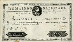 50 Livres FRANCE  1792 Ass.32a VF