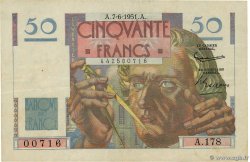 50 Francs LE VERRIER FRANCE  1951 F.20.18 TTB
