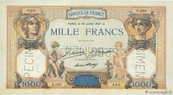 1000 Francs CÉRÈS ET MERCURE Spécimen FRANKREICH  1927 F.37.01Sp VZ