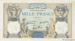 1000 Francs CÉRÈS ET MERCURE type modifié FRANCE  1940 F.38.49 SPL