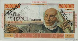 5000 Francs Schoelcher Spécimen GUADELOUPE  1952 P.38s UNC-