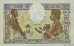 100 Francs MADAGASCAR  1948 P.040 XF