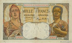 1000 Francs MADAGASCAR  1945 P.041 BC