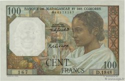 100 Francs MADAGASCAR  1950 P.046b SPL