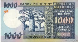 1000 Francs - 200 Ariary MADAGASKAR  1974 P.065a VZ+