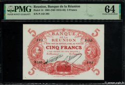 5 Francs Cabasson rouge ÎLE DE LA RÉUNION  1938 P.14 pr.NEUF