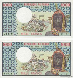 1000 Francs Consécutifs TSCHAD  1973 P.03b ST