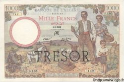 1000 Francs ALGÉRIE SURCHARGÉ FRANCE  1943 VF.10.01