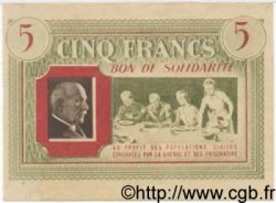 5 Francs BON DE SOLIDARITÉ FRANCE Regionalismus und verschiedenen  1941 KL.05A fST