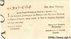 10 Livres Tournois typographié FRANCE  1720 Laf.095 SPL