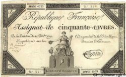 50 Livres FRANCE  1792 Laf.164a pr.TTB
