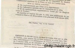 1 Franc FRANCE régionalisme et divers Verdun 1870 BPM.056.11b SPL