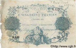 25 Francs type 1870 Clermont-Ferrand FRANCE  1870 F.A44.01 TB+