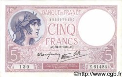 5 Francs FEMME CASQUÉE modifié FRANCE  1939 F.04.07 pr.NEUF