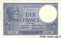 10 Francs MINERVE FRANCE  1920 F.06.04 pr.SUP