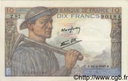 10 Francs MINEUR FRANCE  1945 F.08.13 SUP