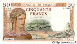50 Francs CÉRÈS FRANCE  1935 F.17.15 SUP+