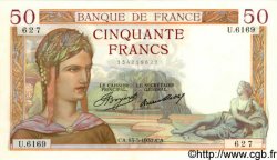 50 Francs CÉRÈS FRANCE  1937 F.17.38 SPL