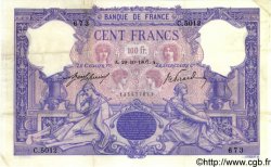 100 Francs BLEU ET ROSE FRANCE  1907 F.21.22