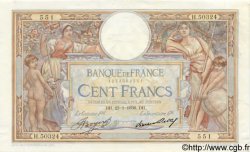 100 Francs LUC OLIVIER MERSON grands cartouches FRANCE  1936 F.24.15 pr.SPL