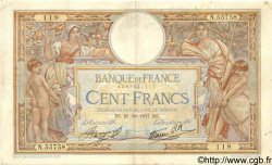 100 Francs LUC OLIVIER MERSON type modifié FRANCE  1937 F.25.03 TB