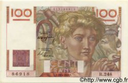 100 Francs JEUNE PAYSAN FRANCE  1948 F.28.18 SUP à SPL
