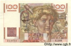 100 Francs JEUNE PAYSAN filigrane inversé FRANCE  1954 F.28bis.05 SPL+