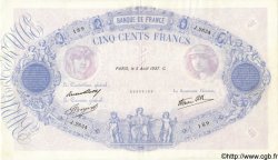 500 Francs BLEU ET ROSE modifié FRANCE  1937 F.31.01 TTB+