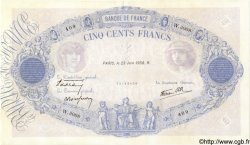 500 Francs BLEU ET ROSE modifié FRANCE  1938 F.31.16 TTB+