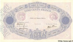 500 Francs BLEU ET ROSE modifié FRANCE  1938 F.31.21 SUP+