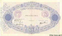 500 Francs BLEU ET ROSE modifié FRANCE  1939 F.31.24 pr.SUP