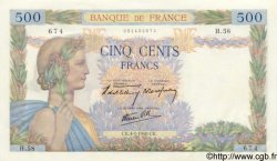 500 Francs LA PAIX FRANCE  1940 F.32.01 SPL