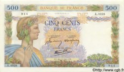 500 Francs LA PAIX FRANCE  1941 F.32.24