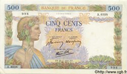 500 Francs LA PAIX FRANCE  1941 F.32.24 pr.NEUF