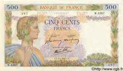 500 Francs LA PAIX FRANCE  1942 F.32.26 pr.NEUF