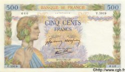 500 Francs LA PAIX FRANCE  1942 F.32.34 NEUF