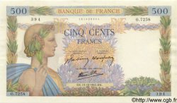 500 Francs LA PAIX FRANCE  1942 F.32.42 pr.NEUF