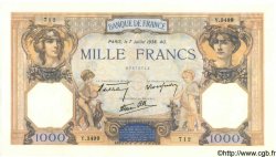 1000 Francs CÉRÈS ET MERCURE type modifié FRANCE  1938 F.38.22 SPL+