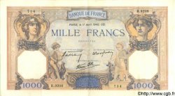 1000 Francs CÉRÈS ET MERCURE type modifié FRANCE  1940 F.38.45 SUP+