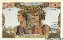 5000 Francs TERRE ET MER FRANCE  1949 F.48.02 SUP+