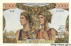5000 Francs TERRE ET MER FRANCE  1949 F.48.02 SUP+