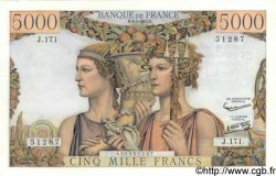5000 Francs TERRE ET MER FRANCE  1957 F.48.16 SPL