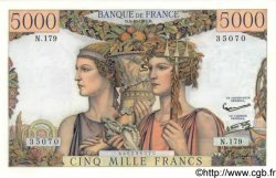 5000 Francs TERRE ET MER FRANCE  1957 F.48.17 pr.SPL