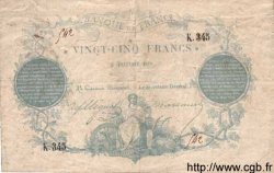 25 Francs type 1870 Clermont-Ferrand FRANCE  1870 F.A44.01