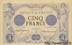5 Francs NOIR FRANCE  1873 F.01.17 TTB+