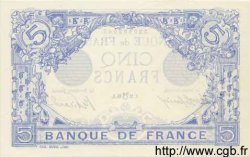 5 Francs BLEU lion inversé FRANCE  1916 F.02bis.04 pr.SPL