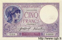 5 Francs FEMME CASQUÉE FRANCE  1917 F.03.01S pr.NEUF