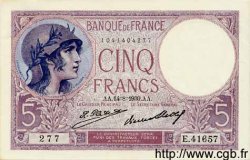 5 Francs FEMME CASQUÉE FRANCE  1930 F.03.14 SPL