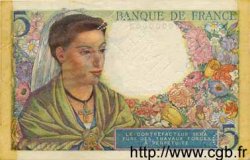 5 Francs BERGER FRANCE  1943 F.05.01Sp SUP