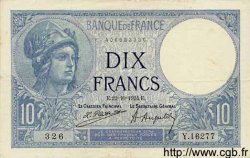 10 Francs MINERVE FRANCE  1924 F.06.08 TTB